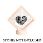 9cm Medium Square Floating Display Stand - Apricot
