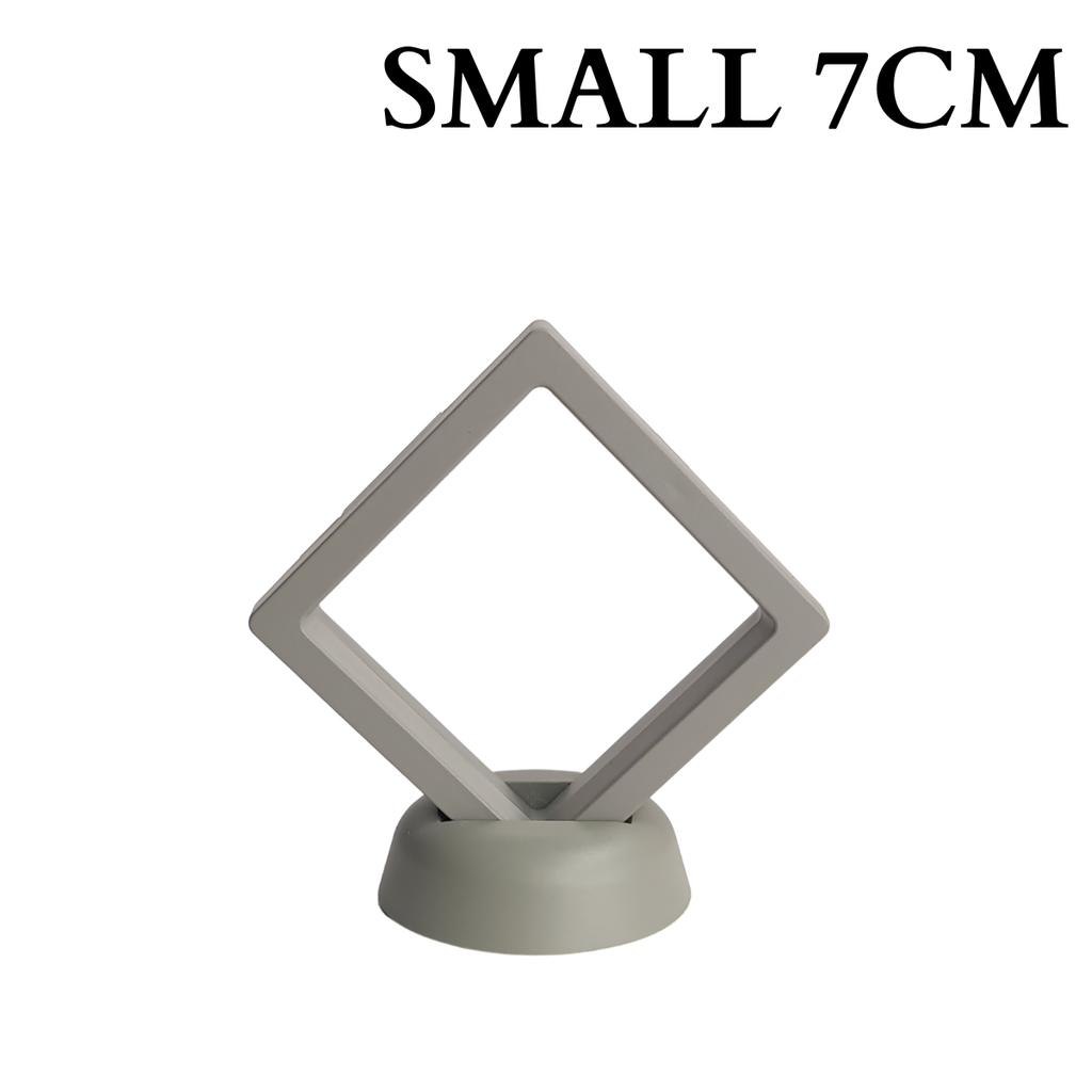 7cm Small Square Floating Display Stand - Grey