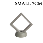 7cm Small Square Floating Display Stand - Grey