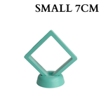7cm Small Square Floating Display Stand - Turquoise