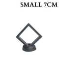 7cm Small Square Floating Display Stand - Black