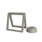9cm Medium Square Floating Display Stand - Grey