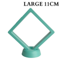 11cm Large Square Floating Display Stand - Turquoise
