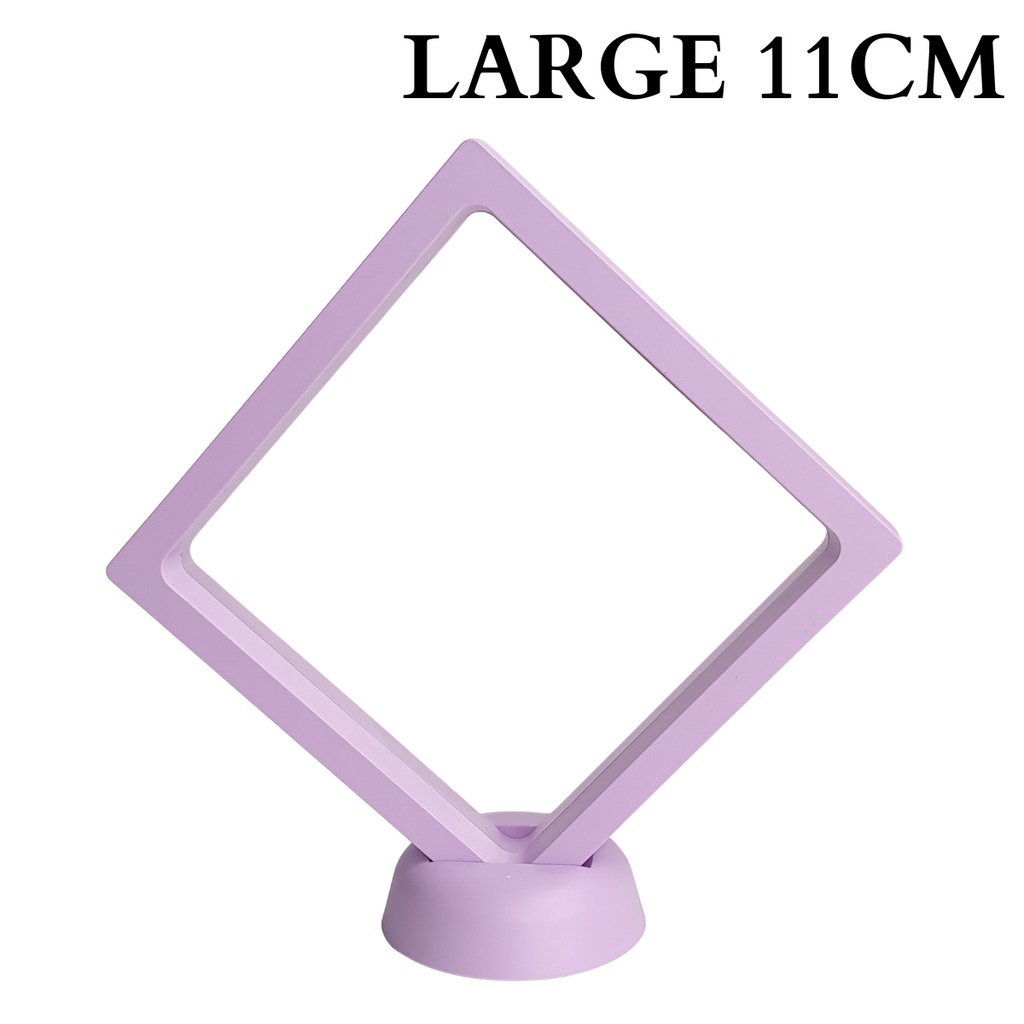 11cm Large Square Floating Display Stand - Purple