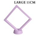 11cm Large Square Floating Display Stand - Purple