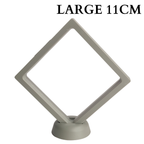 11cm Large Square Floating Display Stand - Grey