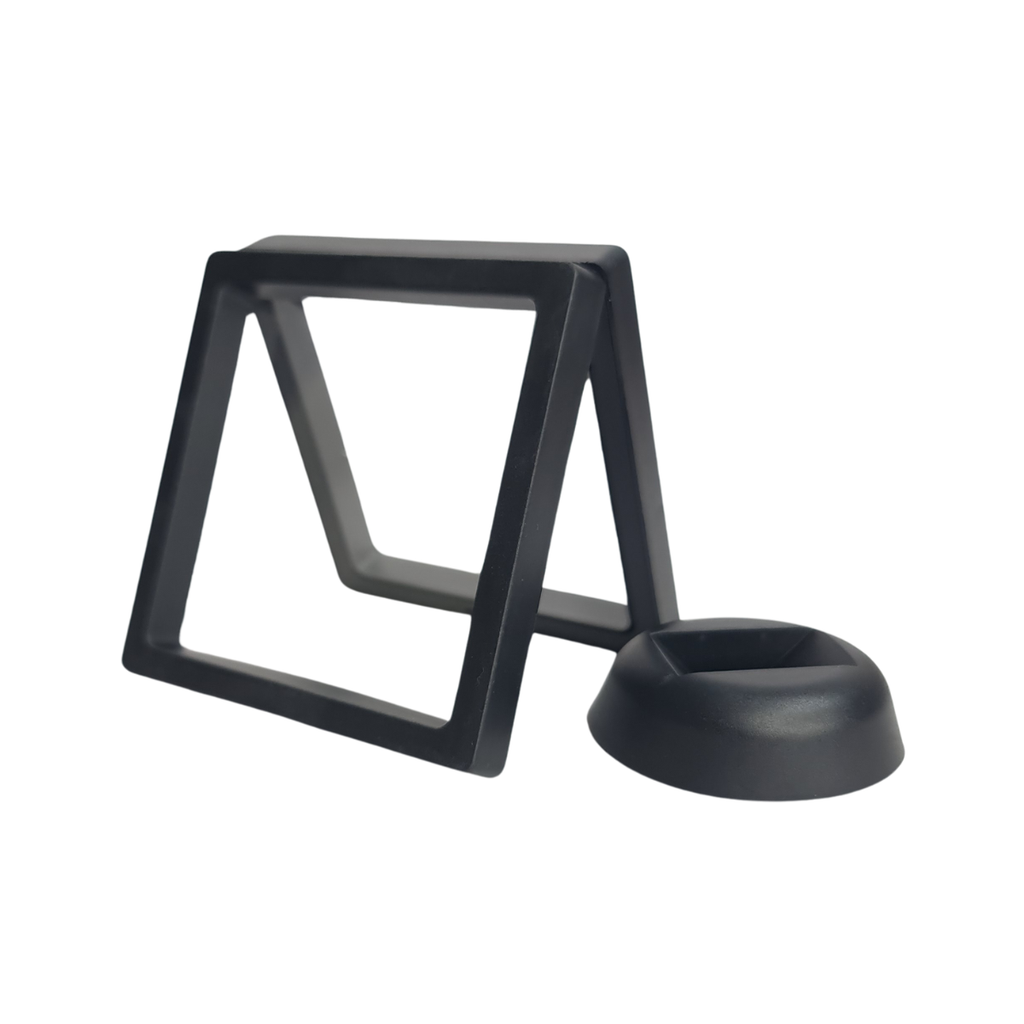 9cm Medium Square Floating Display Stand - Black