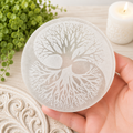 10cm Tree of Life Selenite Plate with Stand