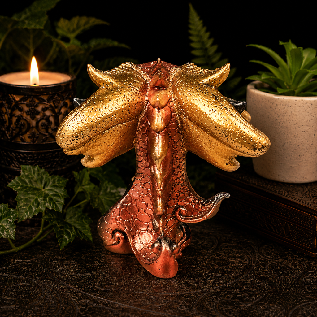 Red Baby Dragon Sphere Stand