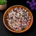 Gemstone Chips 100g - Rhodonite & Quartz