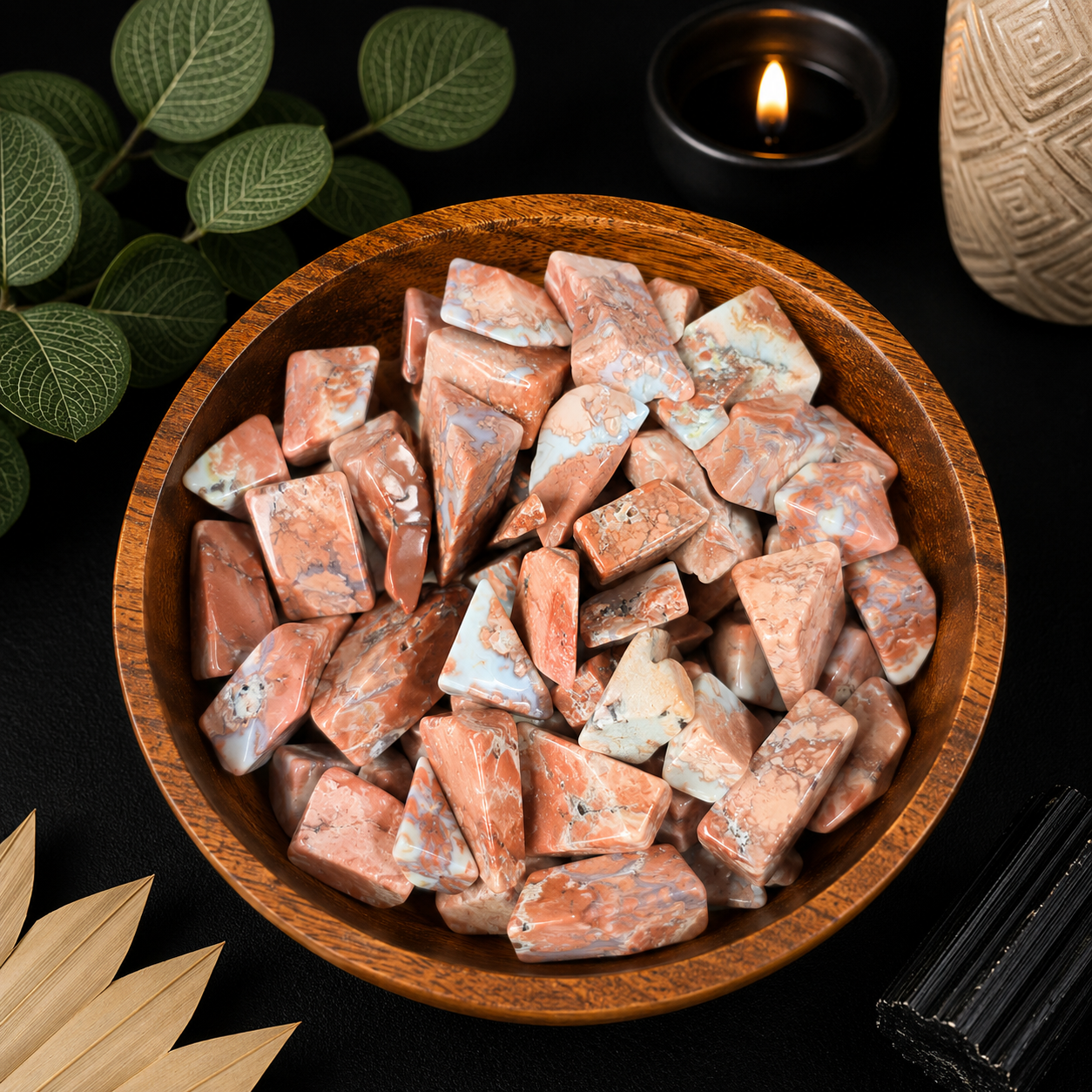 Gemstone Polished Chunks 100g - Petal Agate