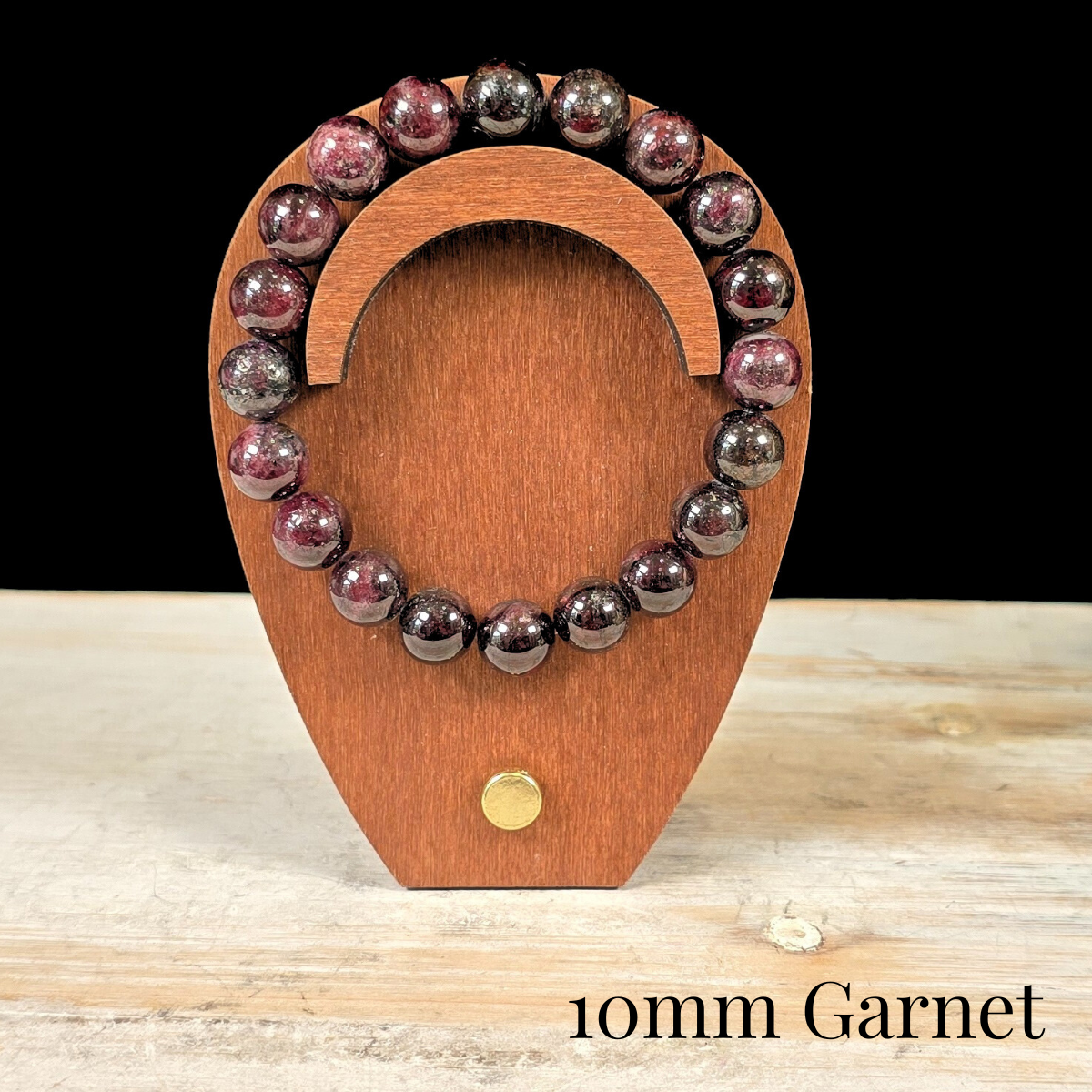 10mm Garnet Gemstone Bracelet