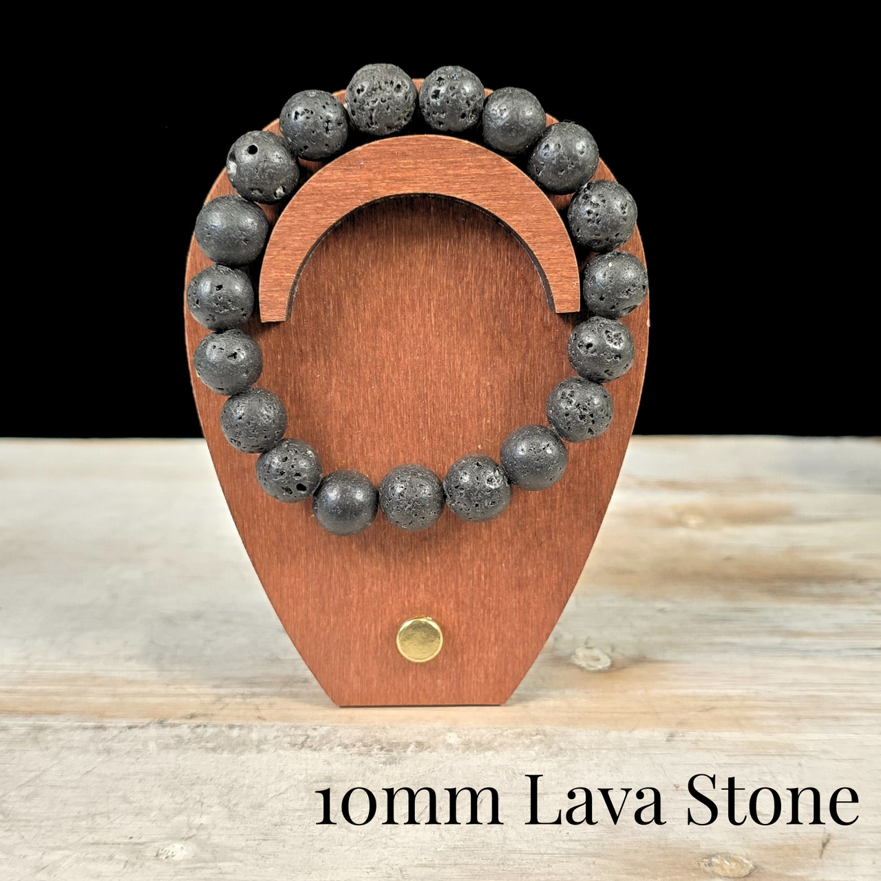 10mm Lava Stone Gemstone Bracelet