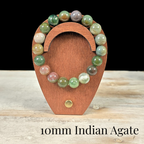 10mm Indian Agate Gemstone Bracelet