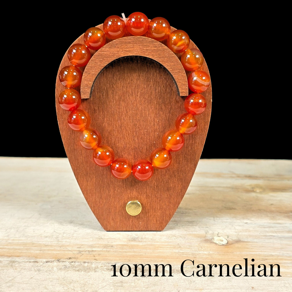 10mm Carnelian Gemstone Bracelet