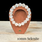 10mm Selenite Gemstone Bracelet