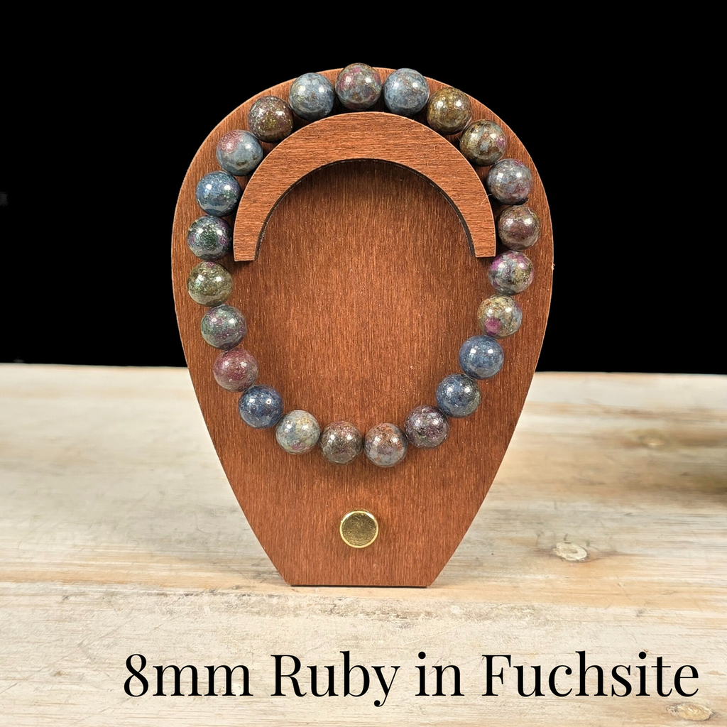 8mm Ruby Fuchsite Gemstone Bracelet