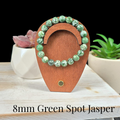 8mm Green Spot Jasper Gemstone Bracelet