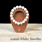 10mm White Howlite Gemstone Bracelet