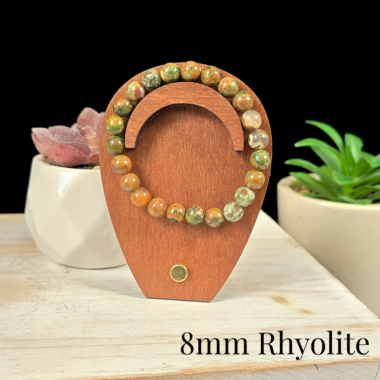 8mm Rhyolite Gemstone Bracelet