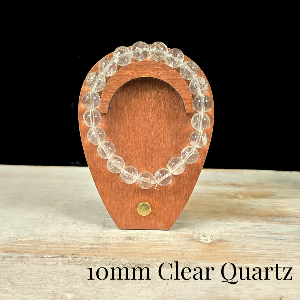 10mm Clear Quartz Gemstone Bracelet