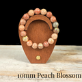 10mm Peach Blossom Gemstone Bracelet