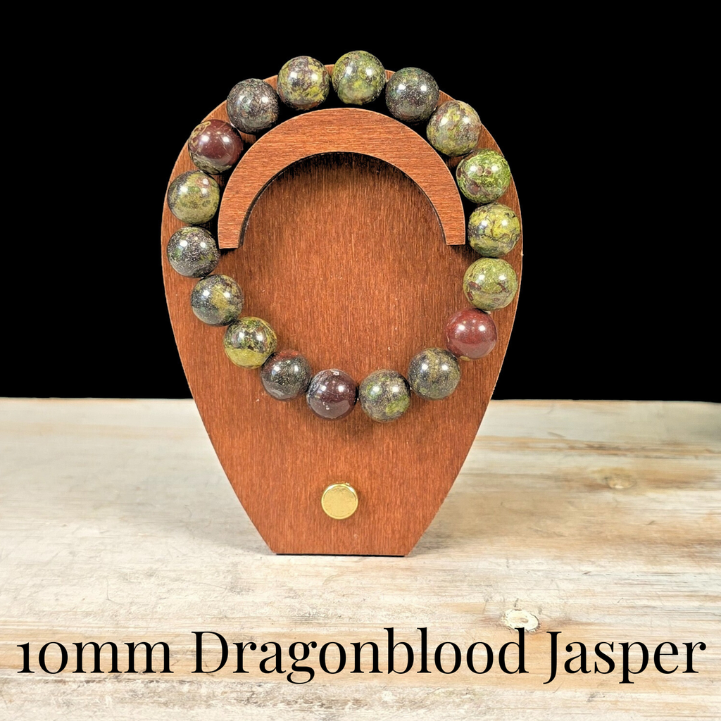 10mm Dragonblood Jasper Gemstone Bracelet