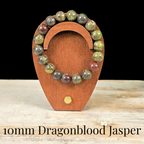 10mm Dragonblood Jasper Gemstone Bracelet