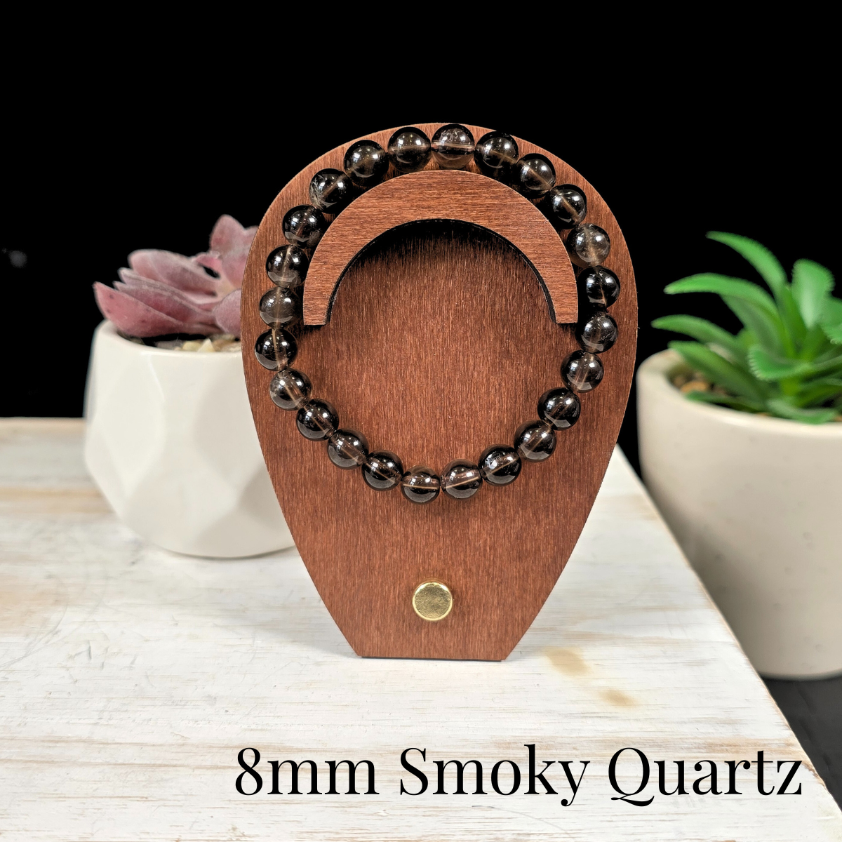8mm Smoky Quartz Gemstone Bracelet