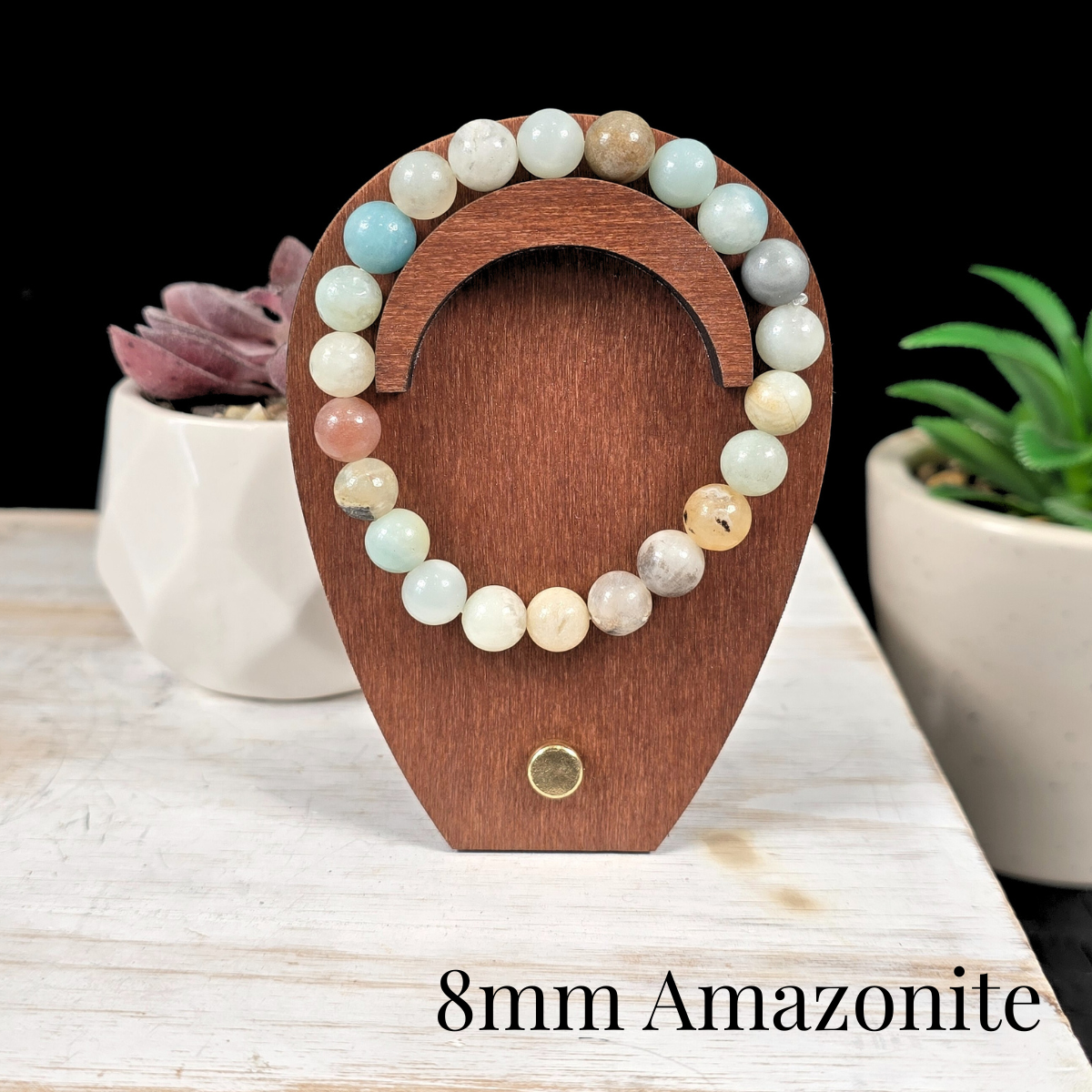 8mm Amazonite Gemstone Bracelet