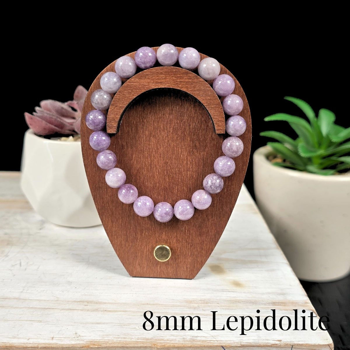 8mm Lepidolite Gemstone Bracelet
