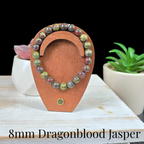 8mm Dragonblood Jasper Gemstone Bracelet