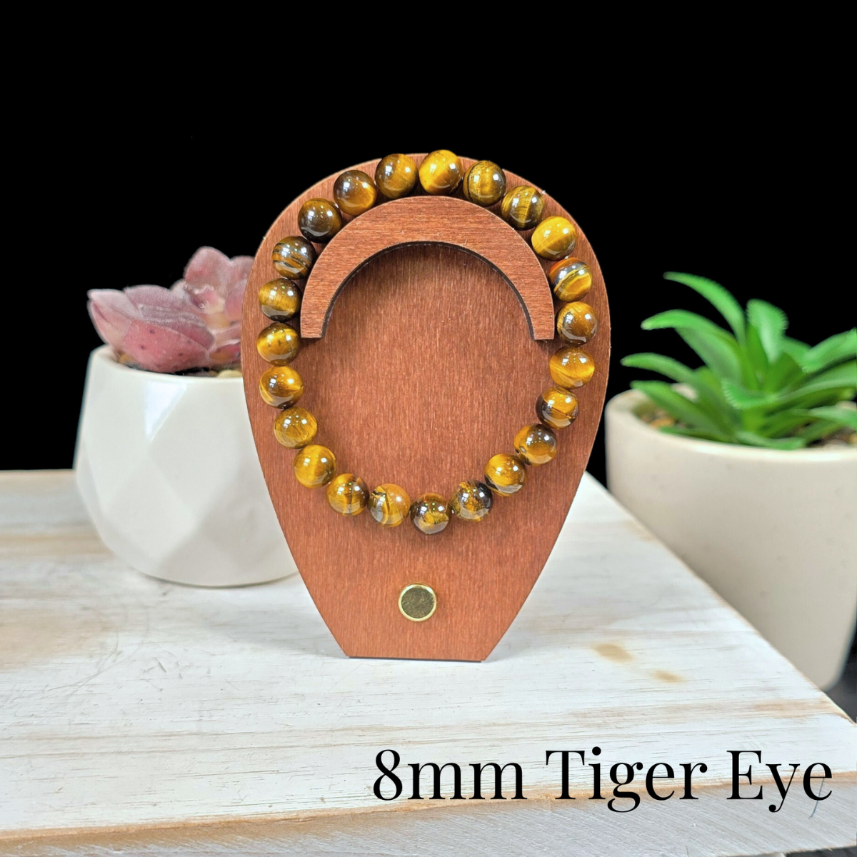 8mm Tiger Eye Gemstone Bracelet