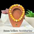 8mm Yellow Aventurine Gemstone Bracelet