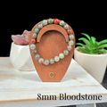 8mm Bloodstone Gemstone Bracelet