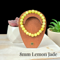 8mm Lemon Jade Gemstone Bracelet