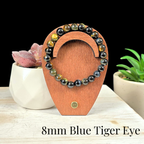 8mm Blue Tiger Eye Gemstone Bracelet