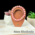 8mm Rhodonite Gemstone Bracelet