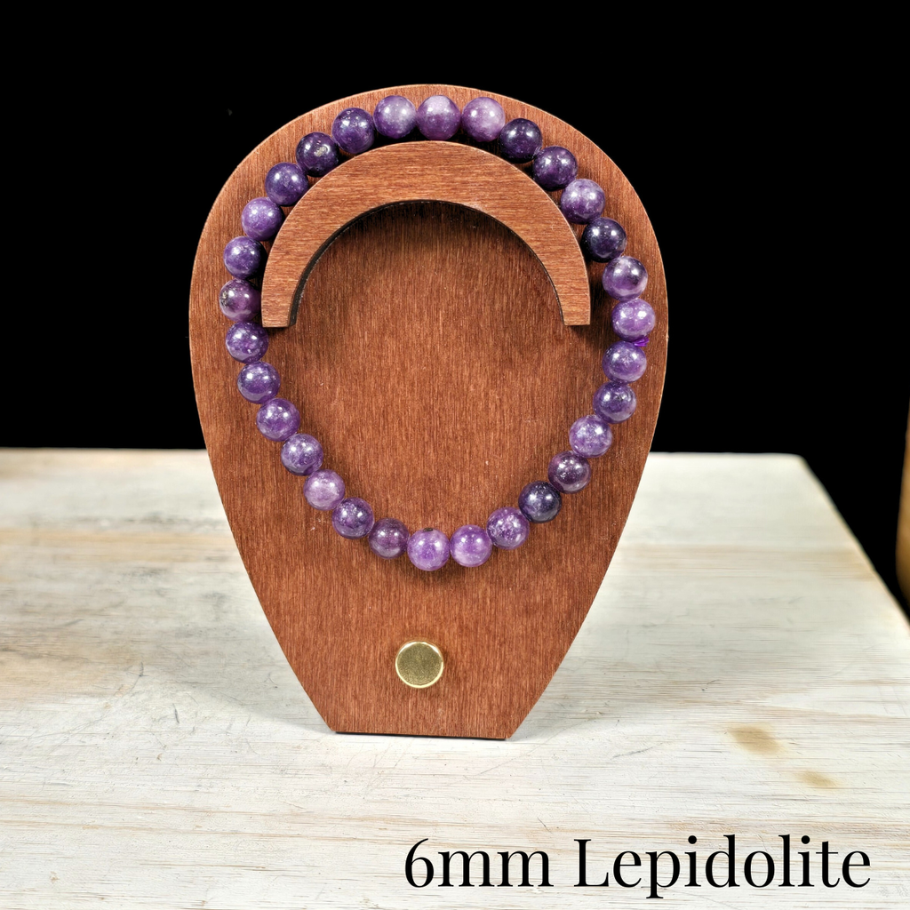 6mm Lepidolite Gemstone Bracelet
