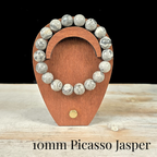 10mm Picasso Jasper Gemstone Bracelet