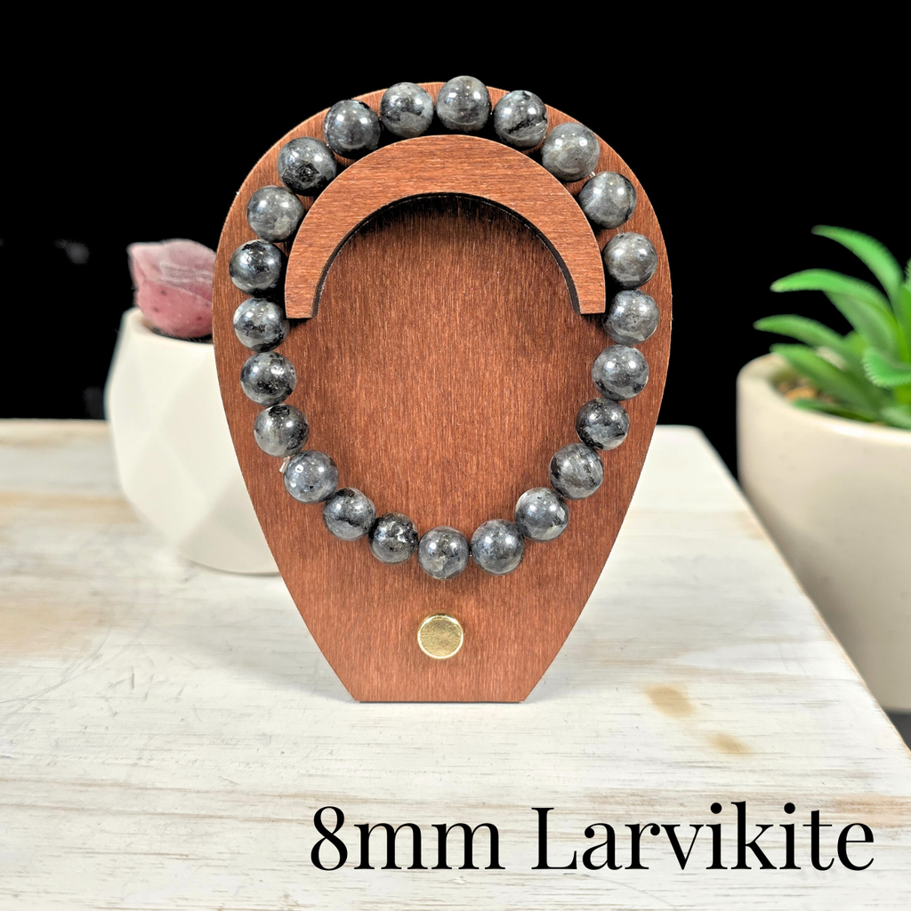 8mm Larvikite Gemstone Bracelet