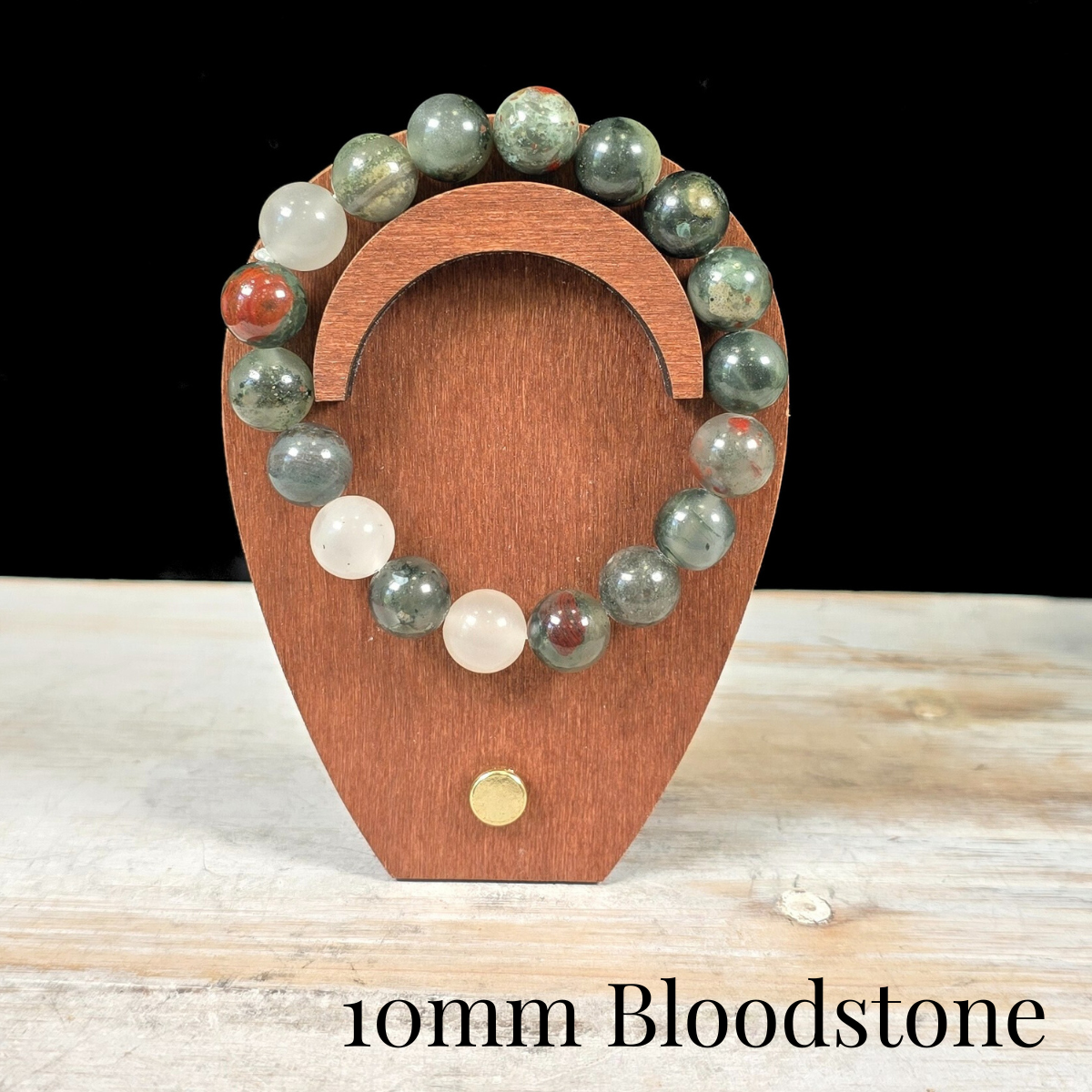 10mm Bloodstone Gemstone Bracelet