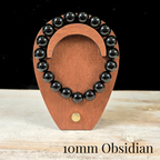 10mm Obsidian Gemstone Bracelet