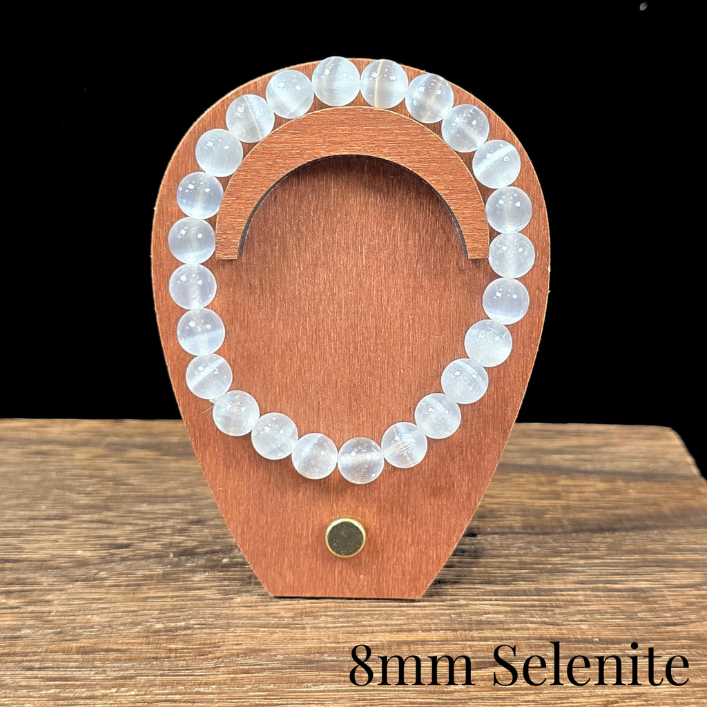 8mm Selenite Gemstone Bracelet