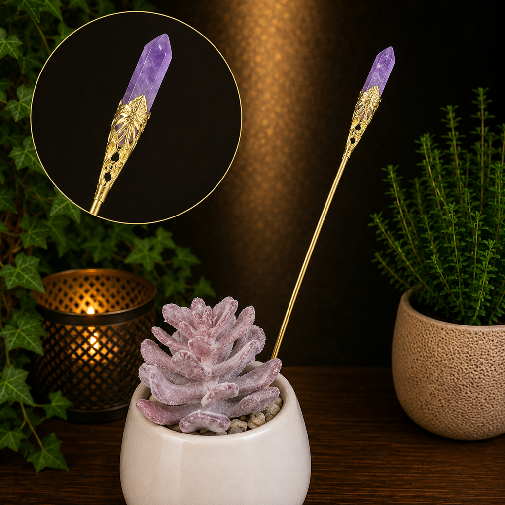 19cm Amethyst Garden Stick