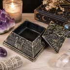 Large Gold Egyptian Trinket Pyramid