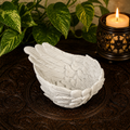 White Angel Wing Sphere Stand/Trinket Dish