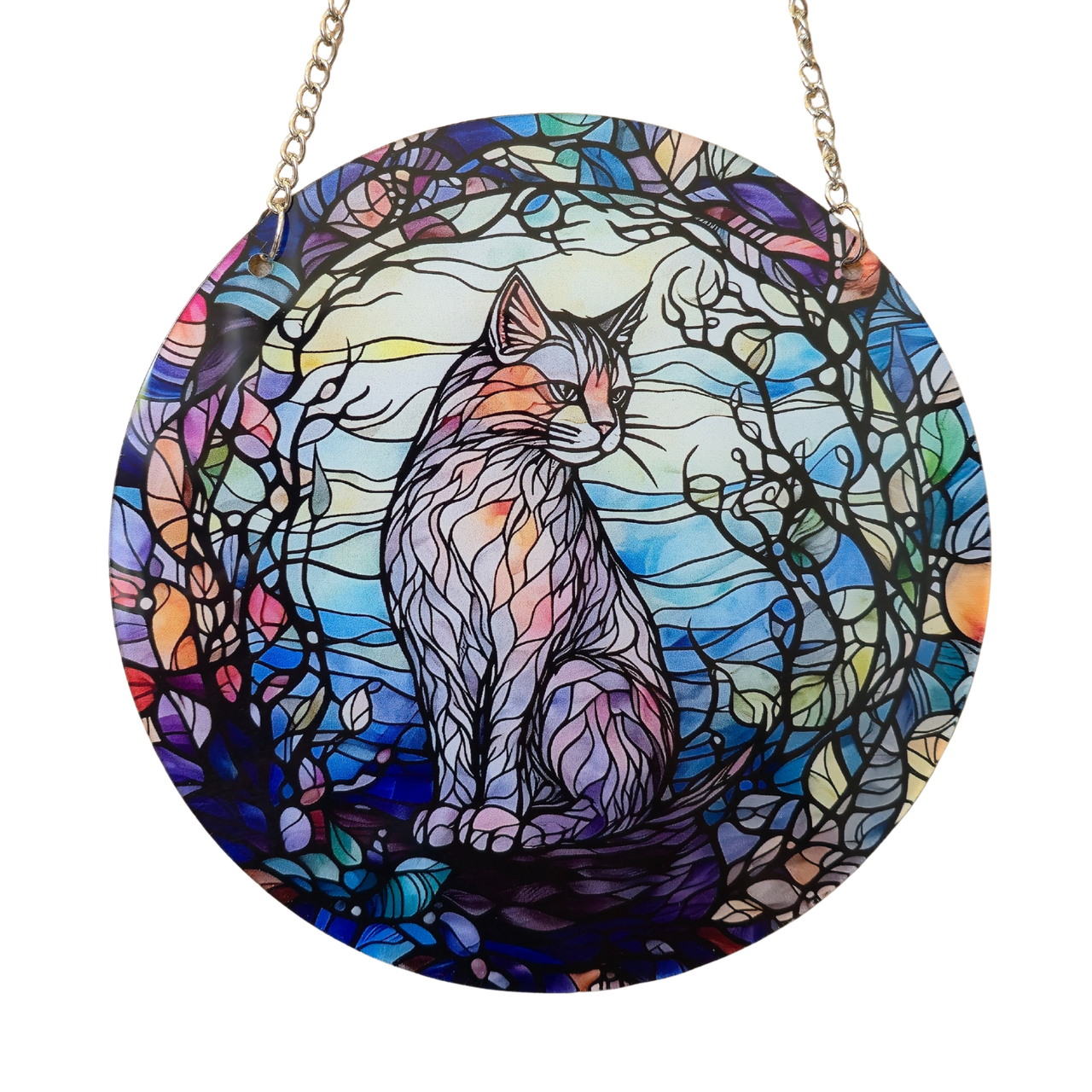 15cm Acrylic Suncatcher - Sitting Cat