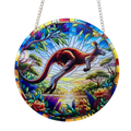 15cm Acrylic Suncatcher - Red Kangaroo