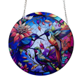 15cm Acrylic Suncatcher - Colourful Hummingbirds